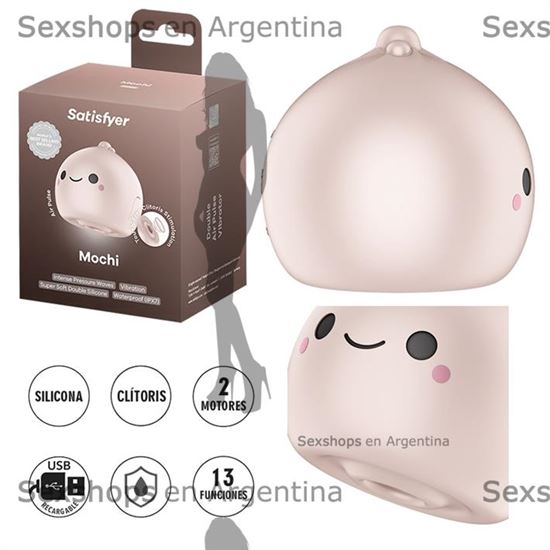 Mochi succionador estimulador de clitoris y carga USB